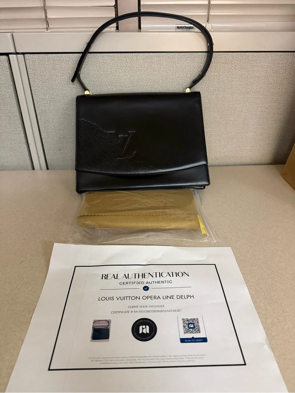 Louis Vuitton Black Leather Structured Top-Handle Satchel